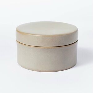 NWT Round Carved Ceramic Box - Threshold designed with Studio McGee